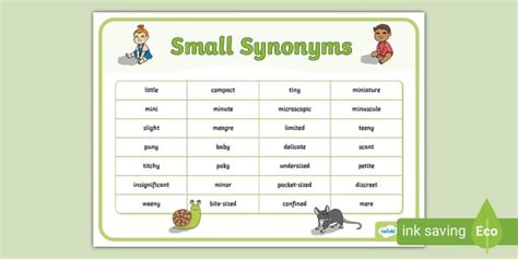 Small Things Synonyms Thesaurus