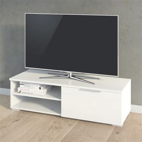 Small Tv Unit White Gloss