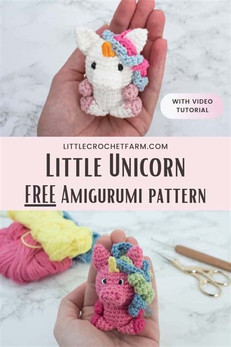 Small Unicorn Crochet Pattern Free