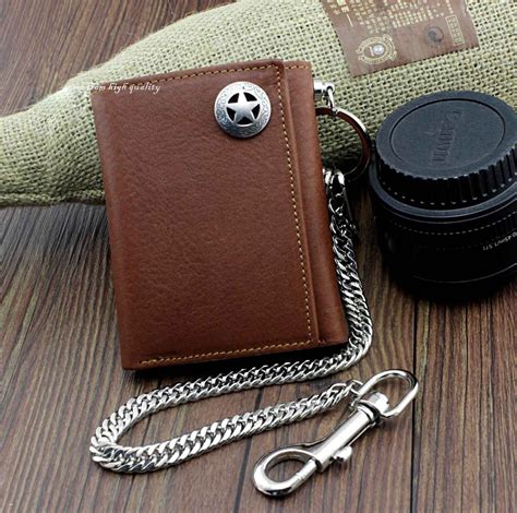 Small Wallet Leather Chain