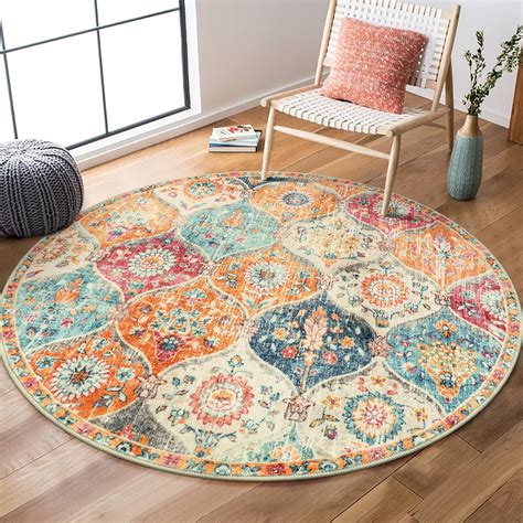 Small Washable Round Rug