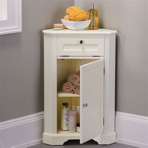 Small White Corner Table For Bathroom
