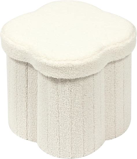 Small White Ottoman Storage Box