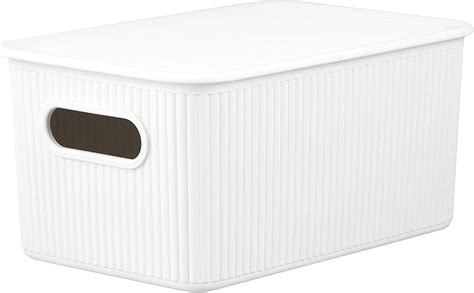 Small White Plastic Bin With Lid