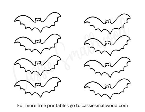 Small White Printable Bat Fangs