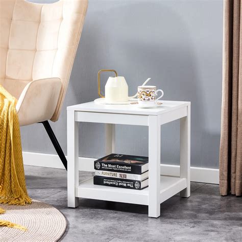 Small White Side Table Modern