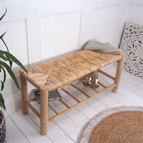 Charming and Compact: Discover the Versatility of a Small Wicker Bench for Your Home