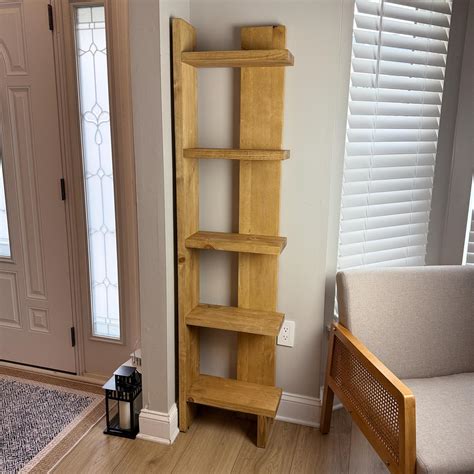 Small Wood Corner Bookcase