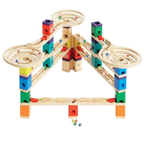 small wooden marble run