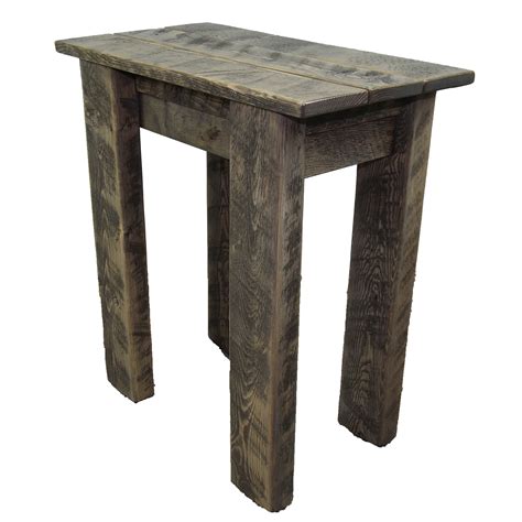 Small Wooden Rustic Side Table