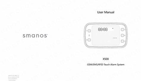 Smanos X500 Manual Milanuncios Alarma GSM/SMS/RFID Sin Cuota