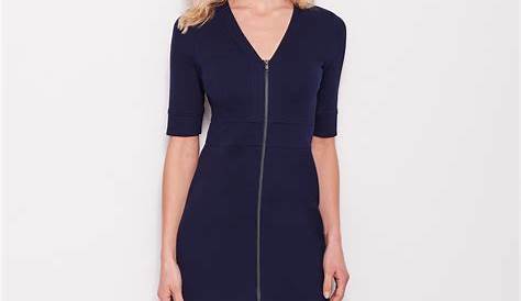 Smart Casual Navy Dress Blue Dropped Shoulder Belted Midi Belted Midi