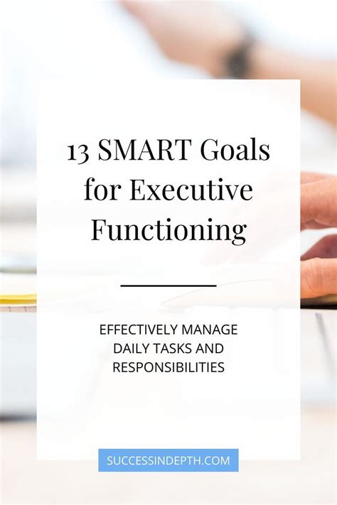 Smart Goals For Executive Functioning