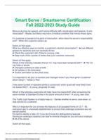 Smart Serve Study Guide
