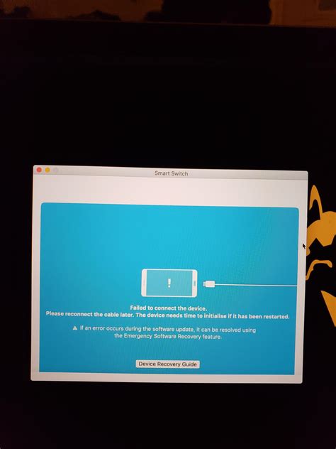 smart switch error failed to connect the device