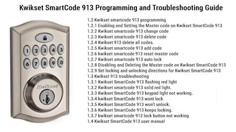 Smartcode 913 Troubleshooting