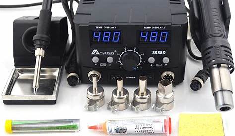 2 in 1 800w led digital soldering station hot air heater