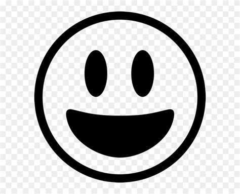 smiling emoji black and white