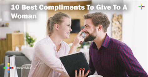 Smiling woman giving compliment