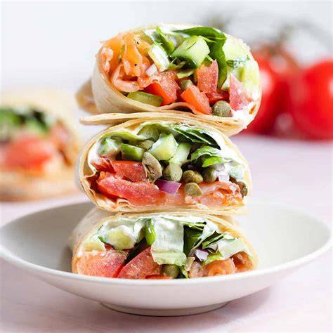 Easy Smoked Salmon Breakfast Wrap Two Healthy Kitchens