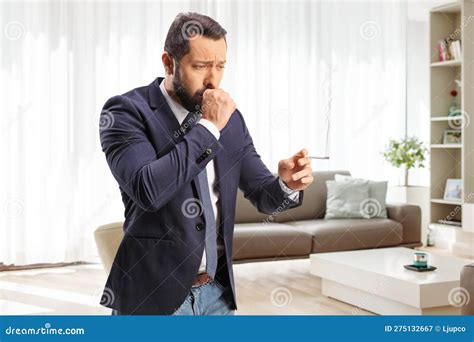 Smoking Guy Coughing