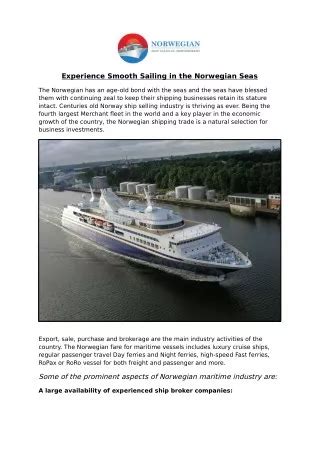 smooth sailing experience