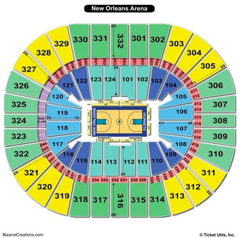 smoothie king center new orleans map