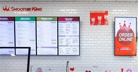 Smoothie King Menu Printable