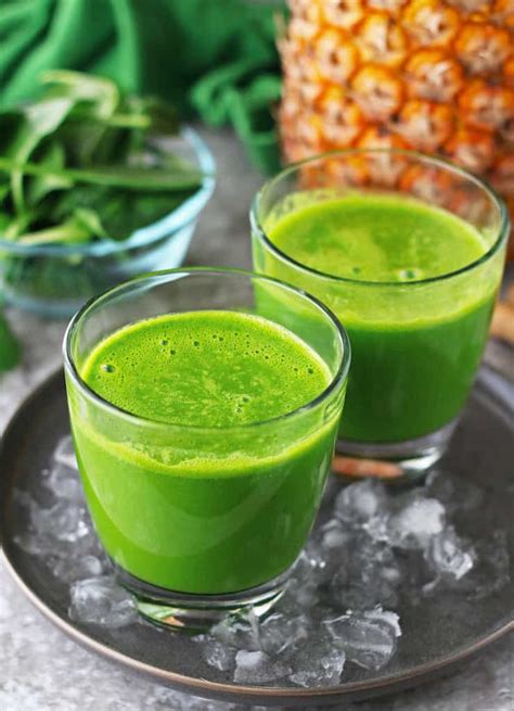 Smoothies With Spinach Pineapple