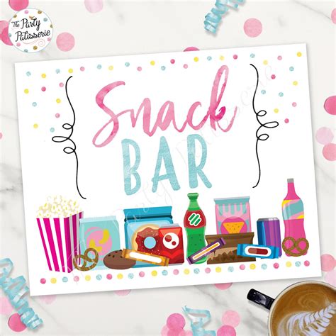 Snack Bar Printable Sign