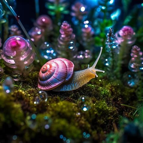 snail with an iridescent shell
