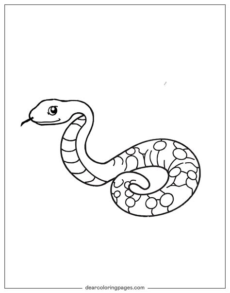 Snake Coloring Pages Simple