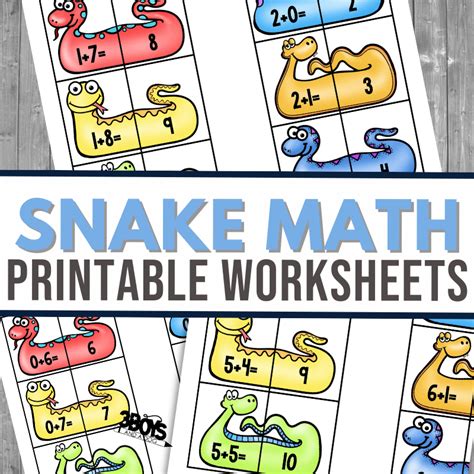 Snake Math Game Printable