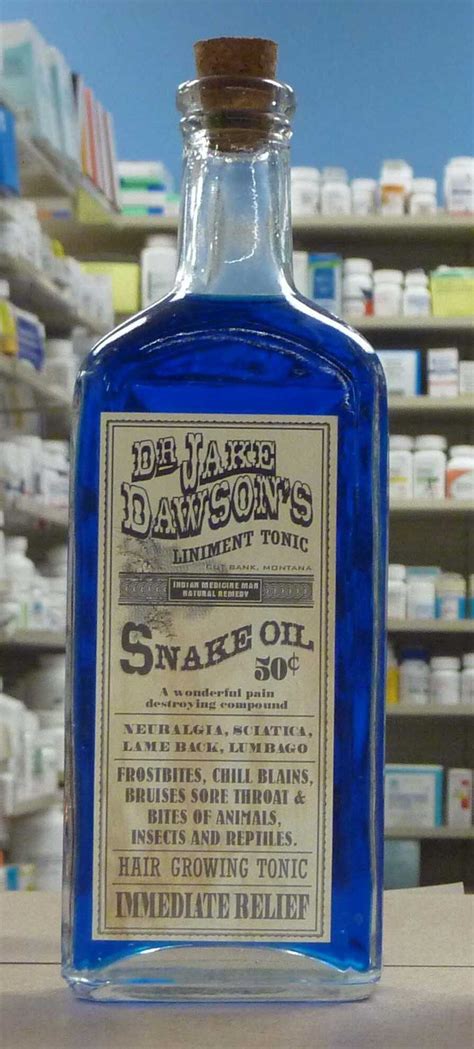 snake oil salesman's offering