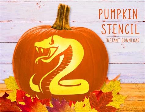 Snake Pumpkin Stencil Printable