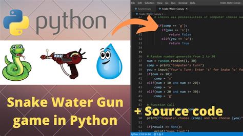 Snake Water Gun Game In Python Code