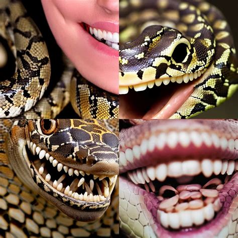 snake with human teeth