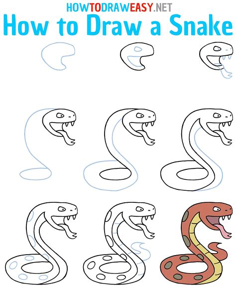Snake With Wings Easy Drawing