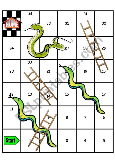 Snakes And Ladders Empty Board