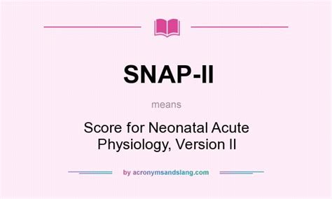 Snap Definition Physiology
