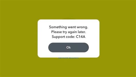 snapchat error code c14a