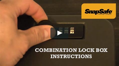 Snapsafe Lock Box Combination Instructions