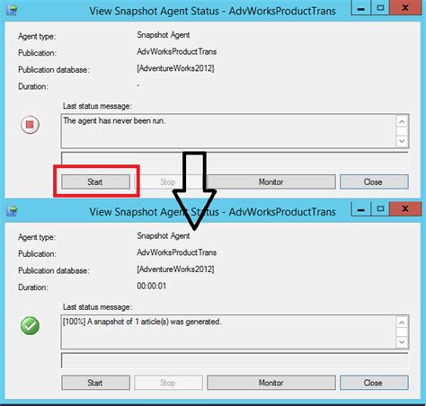 Snapshot Agent Login Failed For User