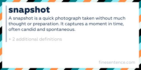 Snapshot Meaning Time