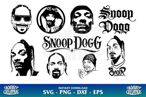 Snoop Dogg SVG Cutting Files 3 Rappers Digital Clip Art Etsy