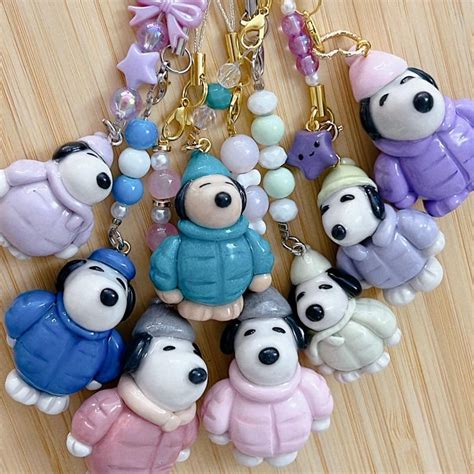 Snoopy Polymer Clay Keychain