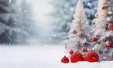 Snow Christmas Tree Background
