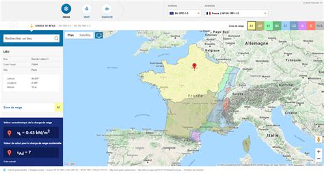 Snow Coverage Map France
