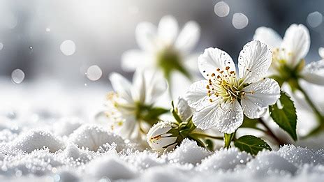 Snow Flowers Background