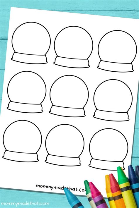 Snow Globe Bases Printable